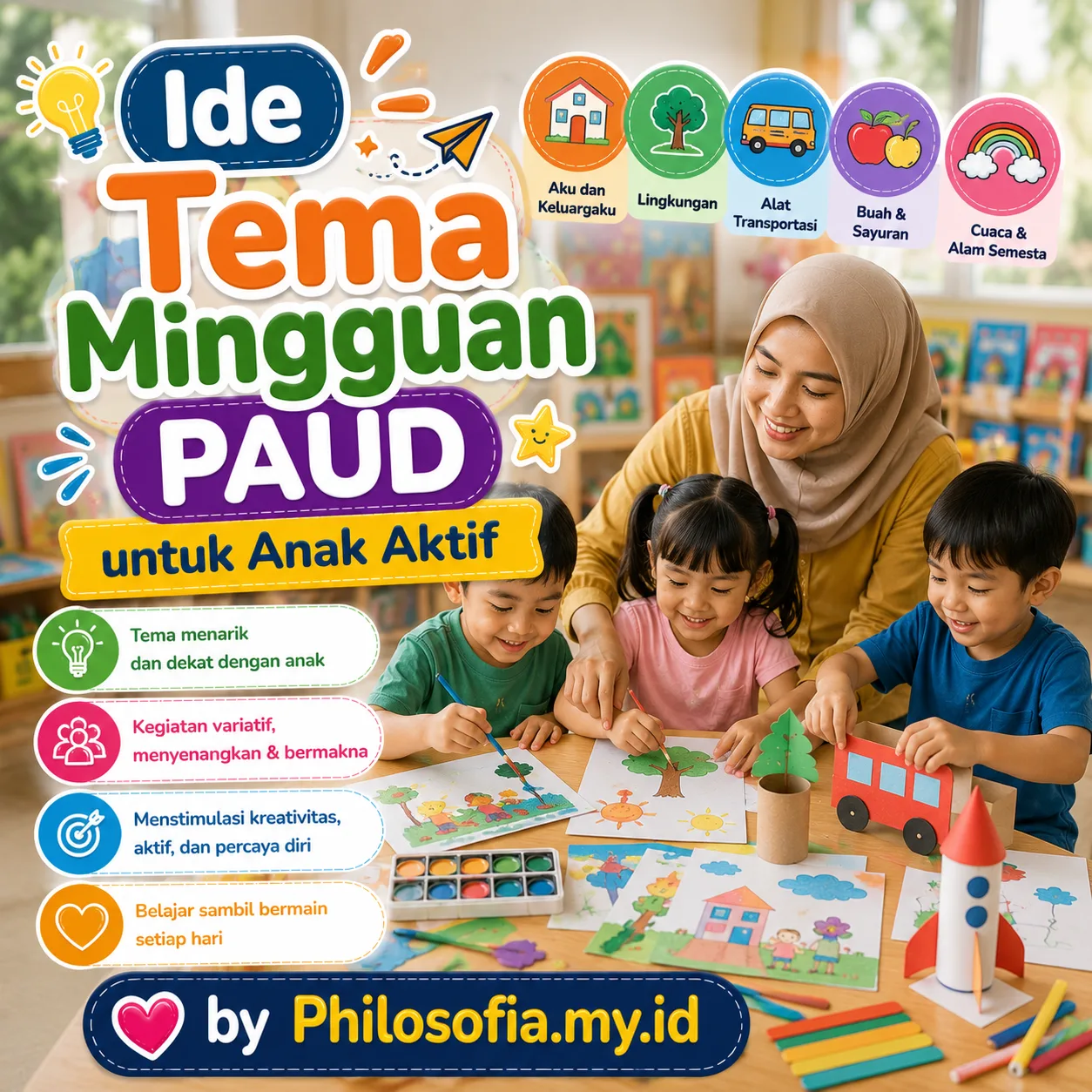 Ide Tema Mingguan PAUD untuk Anak Aktif