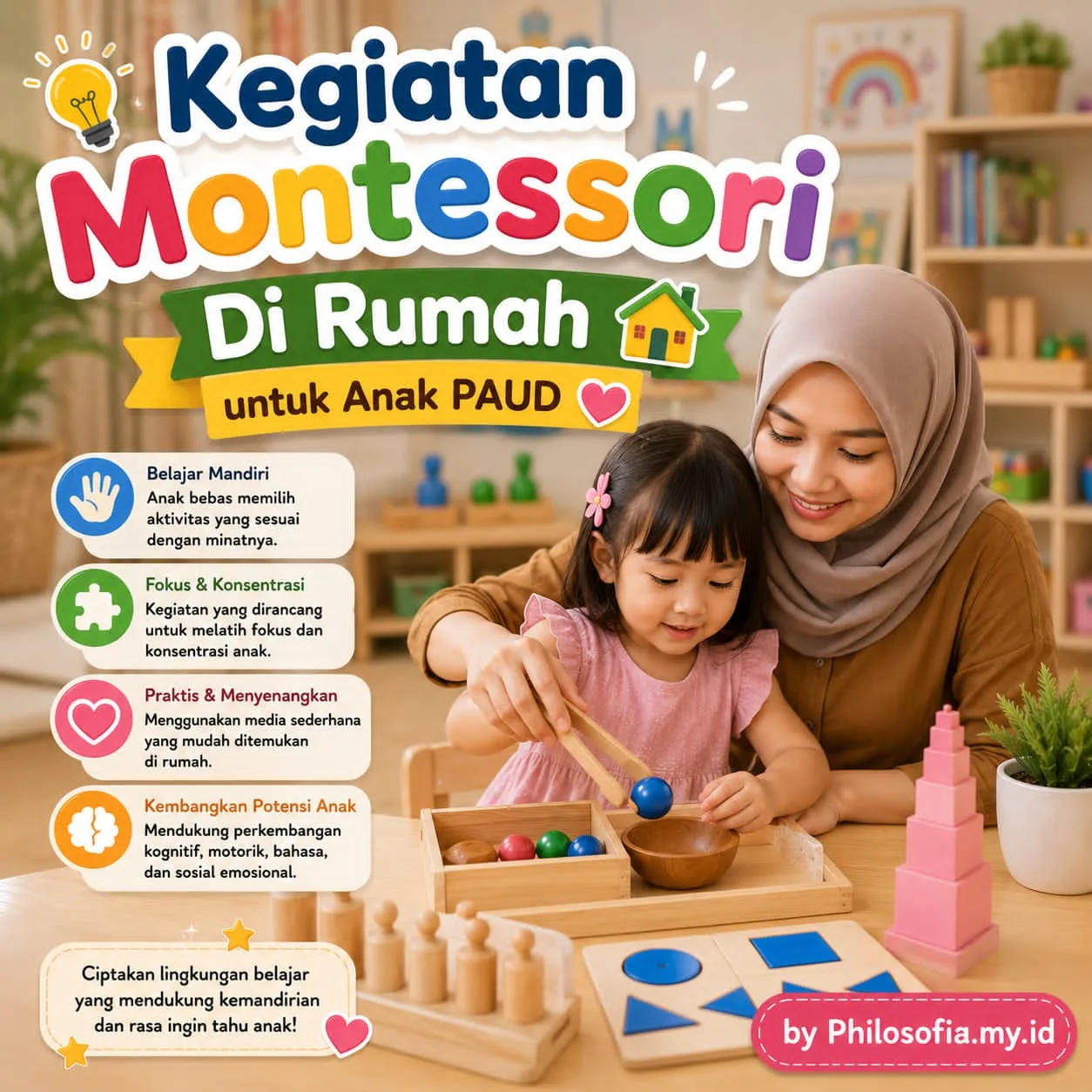 Kegiatan Montessori di Rumah untuk Anak PAUD