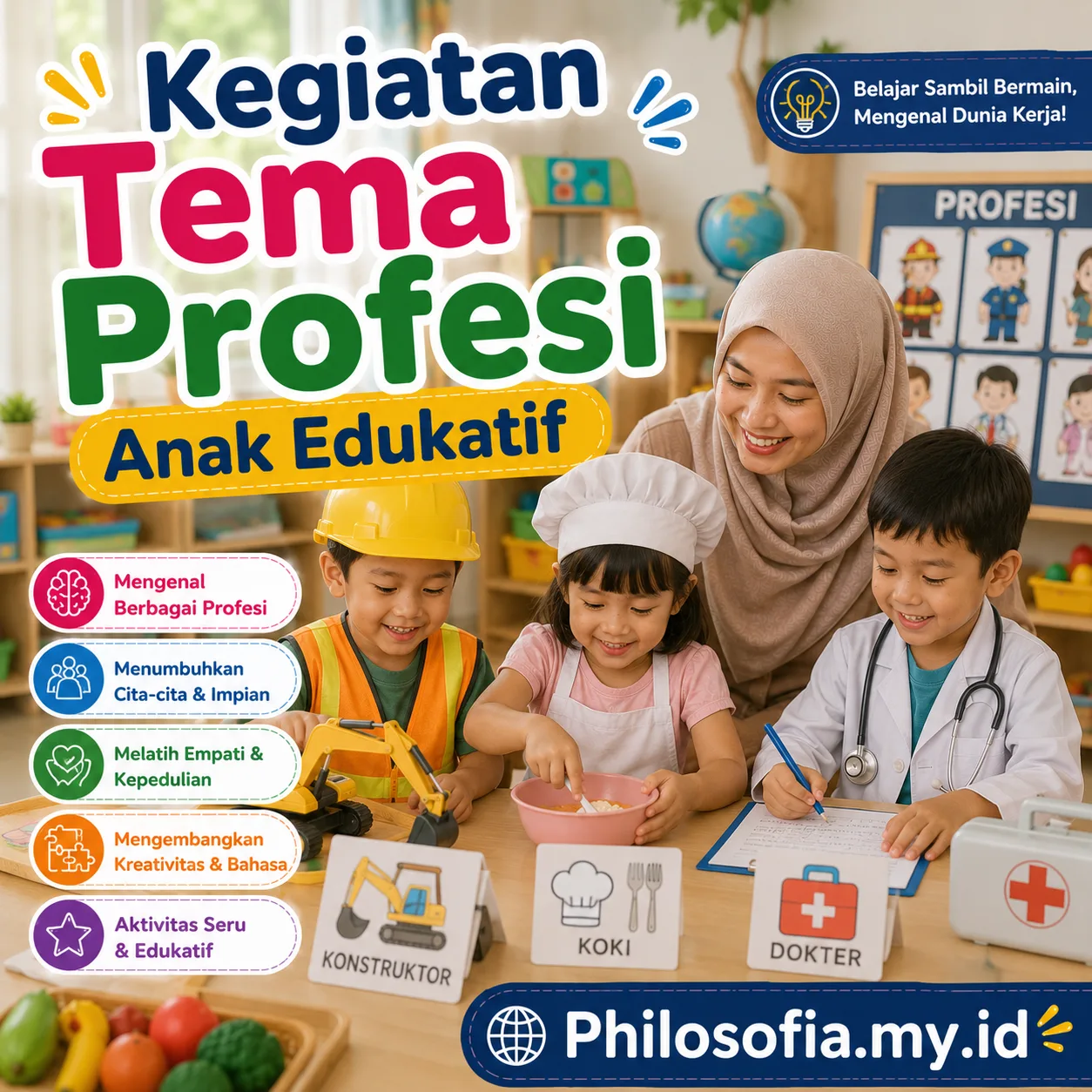 Kegiatan Tema Profesi Anak Edukatif