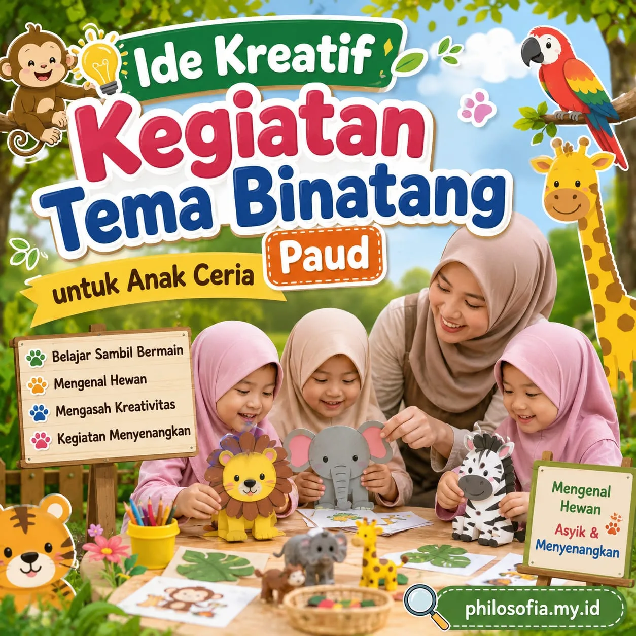 Kegiatan tema binatang PAUD
