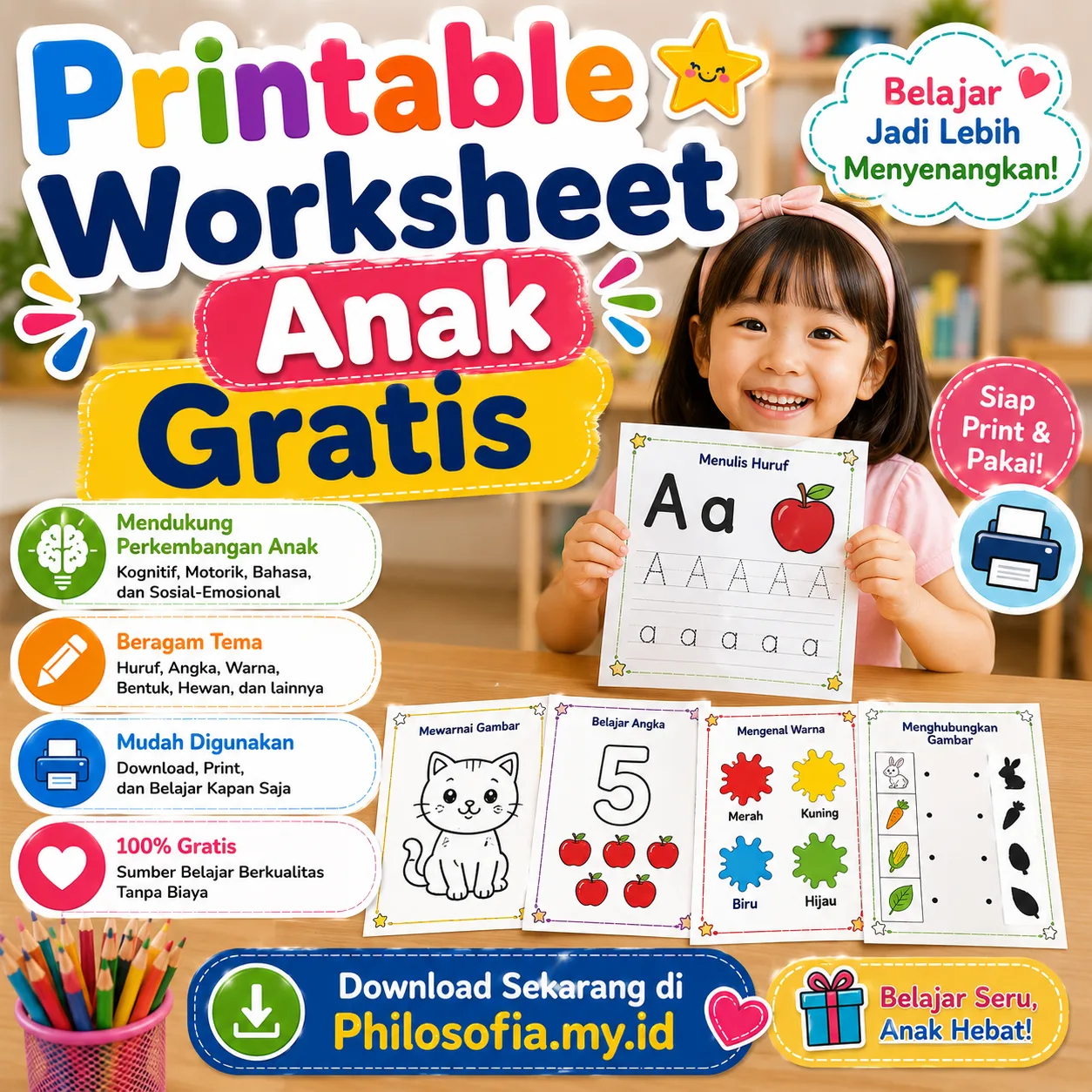 Printable Worksheet Anak Gratis