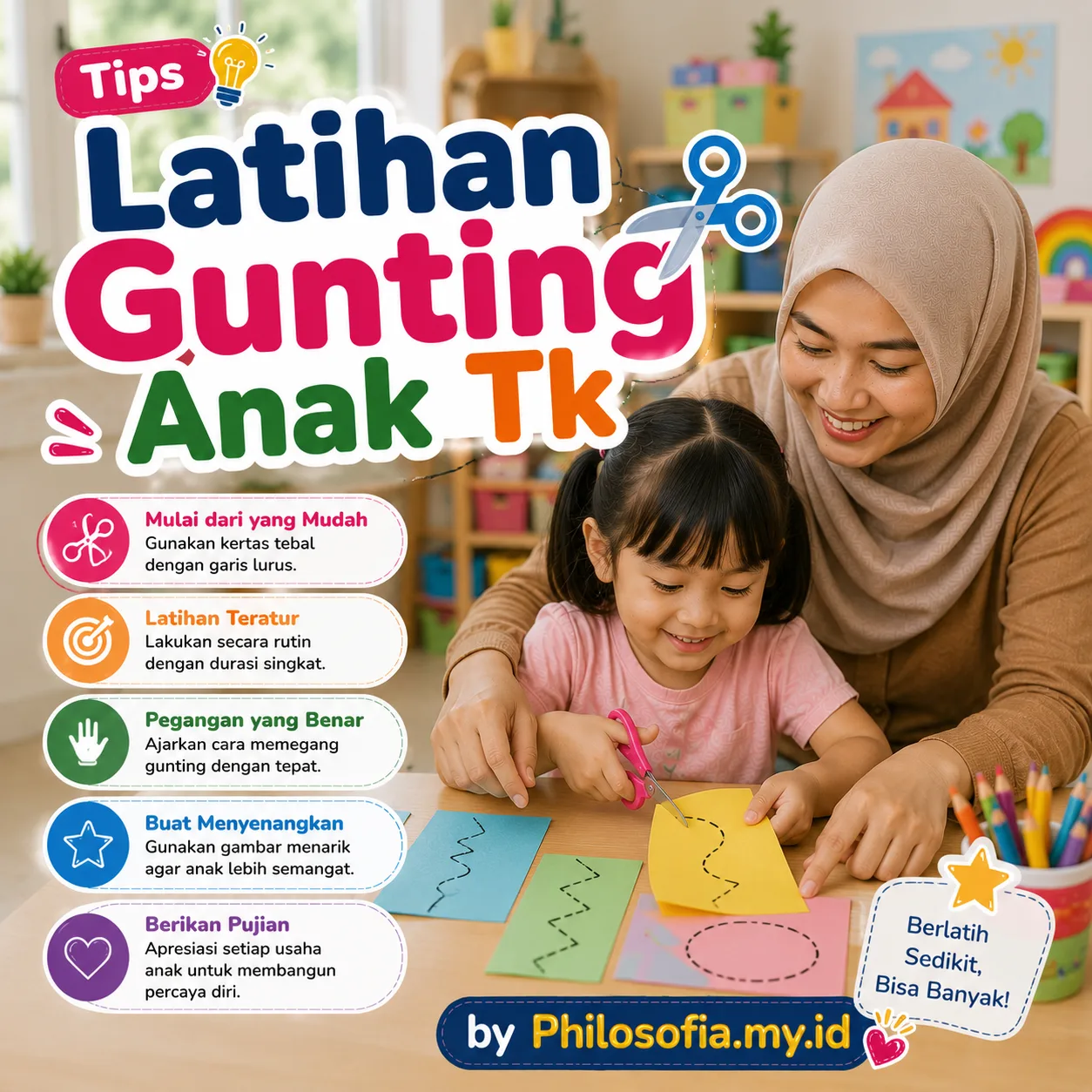 Tips Latihan Gunting Anak Tk