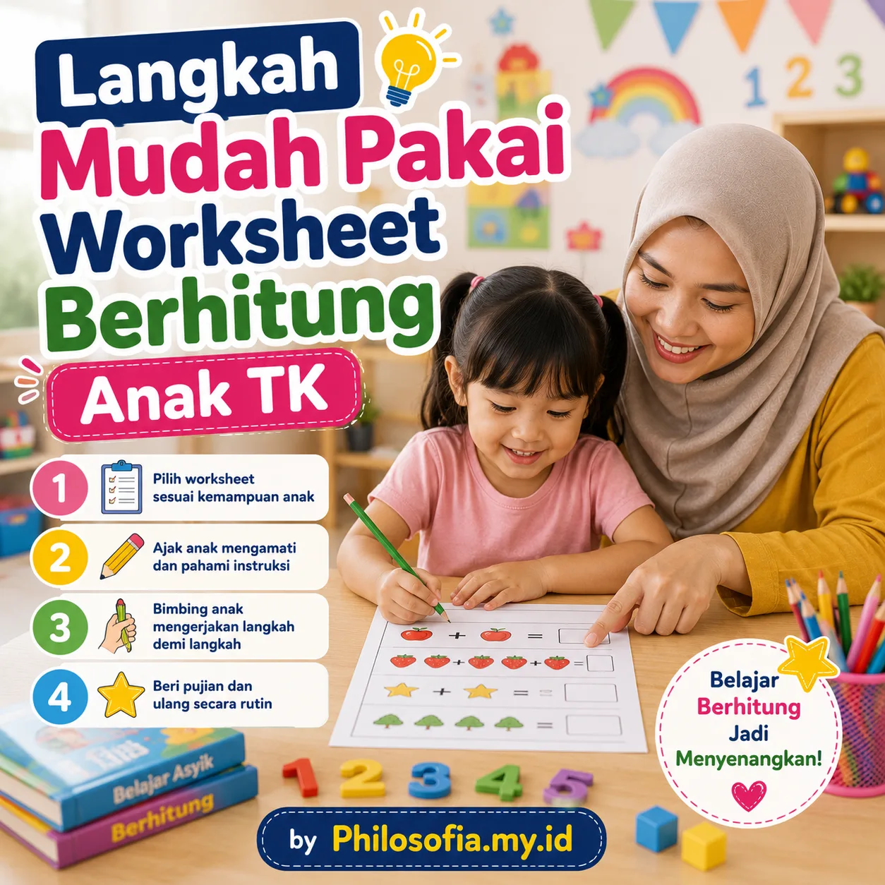 Worksheet berhitung anak TK